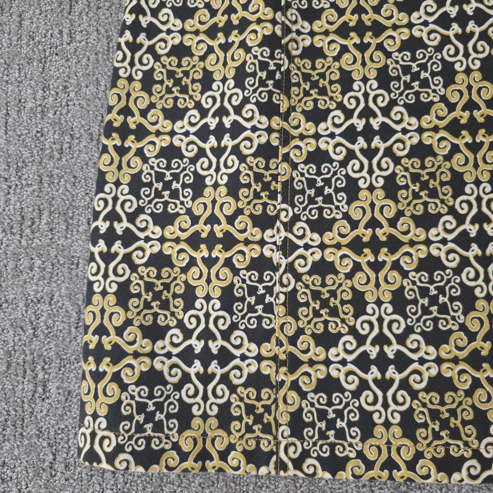 J McLaughlin Cadence Stretch Denim Dress Newport Scroll Print Retro Mod Size S - Picture 2 of 7